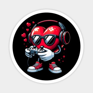 Funny Heart Gaming Valentines Day Men Women Boys Girl Gamer Magnet